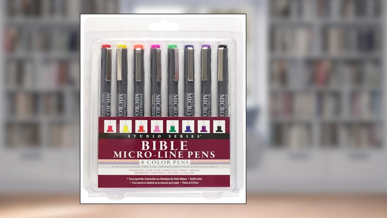 Bible Micro-Line Color Pens (8-piece Set), written by Inc. Peter Pauper Press