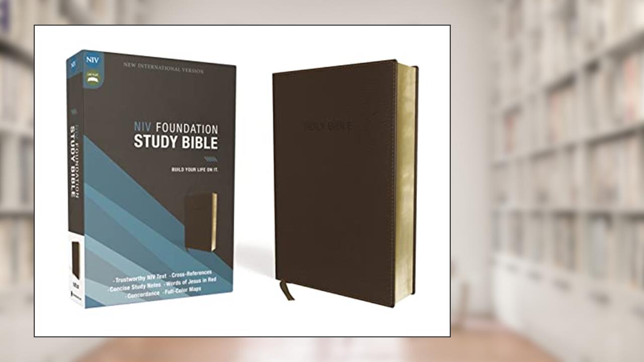 NIV, Foundation Study Bible, Leathersoft, Brown, Red Letter, written by Zondervan