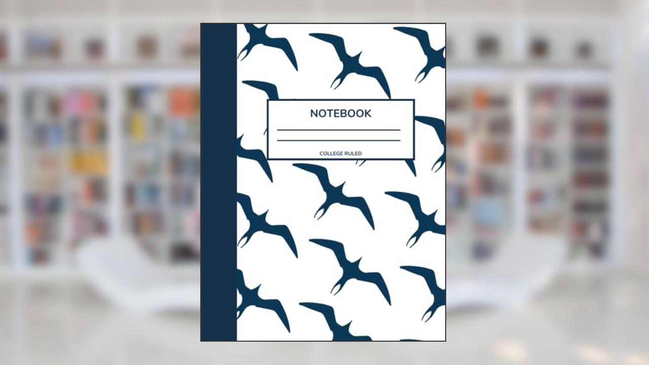Notebook - Iwa Blue - 120 College Ruled, written by Ohappydoodles HI
