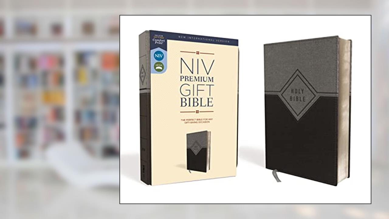 NIV, Premium Gift Bible, Leathersoft, Black/Gray, Red Letter, Comfort Print: The Perfect Bible for Any Gift-Giving Occasion, written by Zondervan