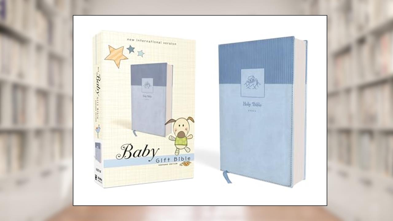 NIV, Baby Gift Bible, Holy Bible, Leathersoft, Blue, Red Letter, Comfort Print: Keepsake Edition, written by Zondervan