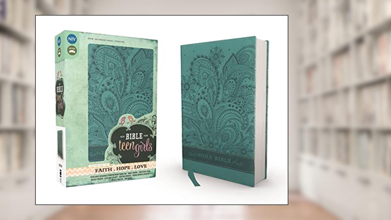 NIV, Bible for Teen Girls, Leathersoft, Blue: Growing in Faith, Hope, and Love, written by Zondervan