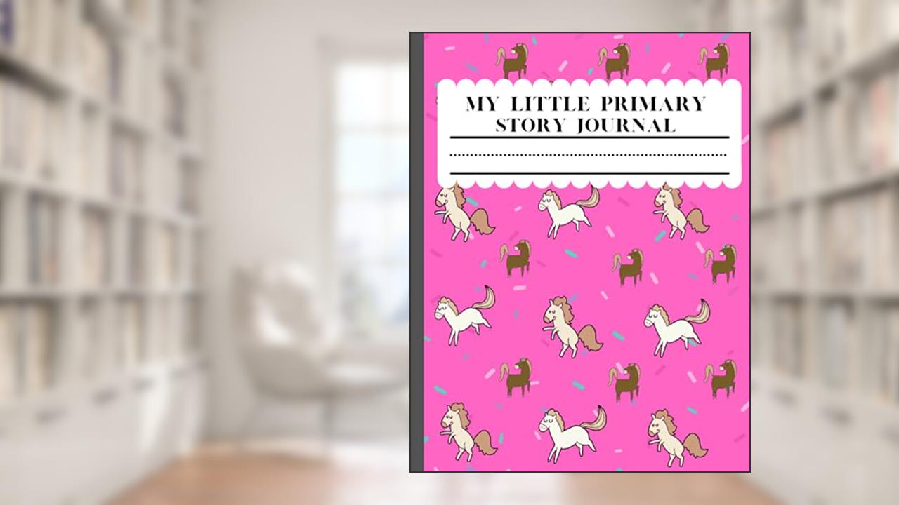 Primary Story Journal: Horses for K-2 Creative Draw and Write, Composition with Dotted Middle Line Journal - Sketch, Draw, Notebook for Kids, written by Cackling Cat