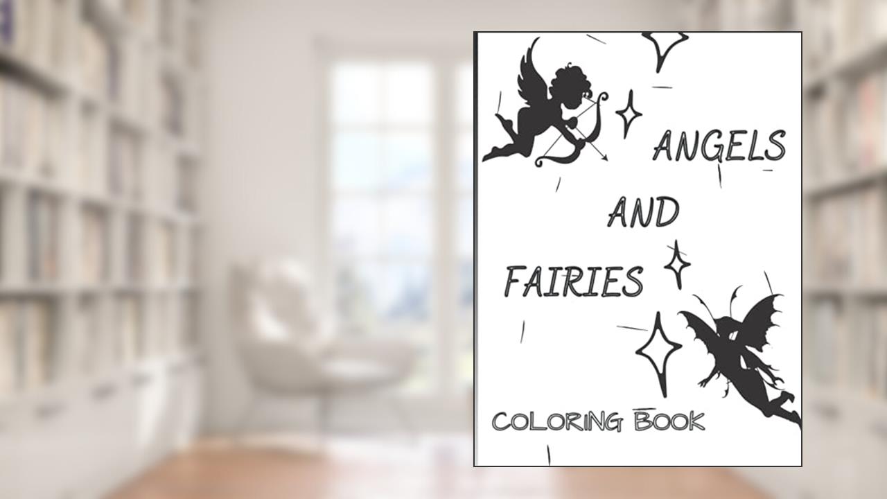 Angels and Fairies Adult Coloring Book, written by Nemean