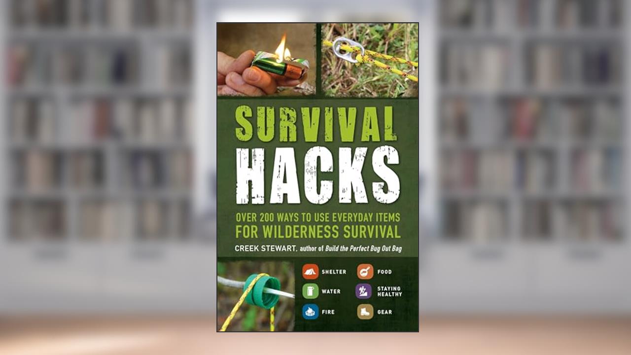 Survival Hacks: Over 200 Ways to Use Everyday Items for Wilderness Survival (Life Hacks Series), written by Creek Stewart