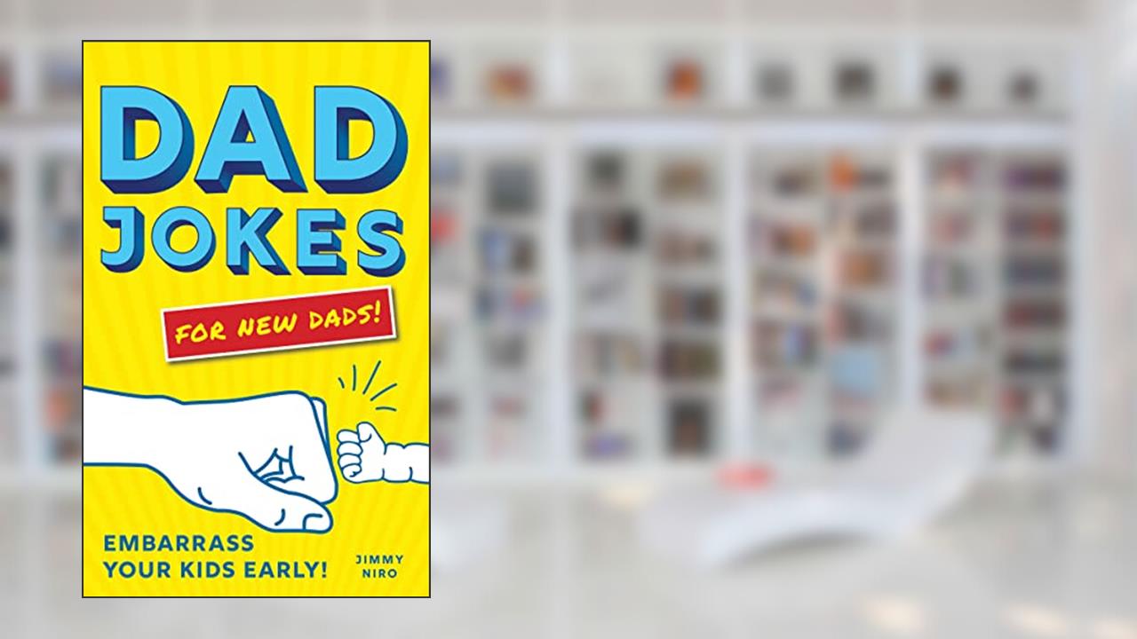 Dad Jokes for New Dads: The Ultimate New Dad Gift to Embarrass Your Kids Early with 500+ Jokes!, written by Jimmy Niro