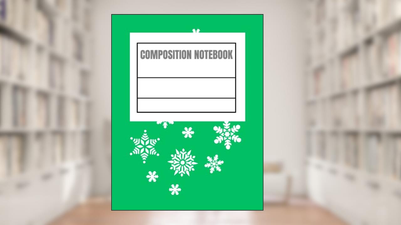 Composition Book: Snow flaked 8.5 × 11 inches wide ruled, written by Omolola Akomolafe