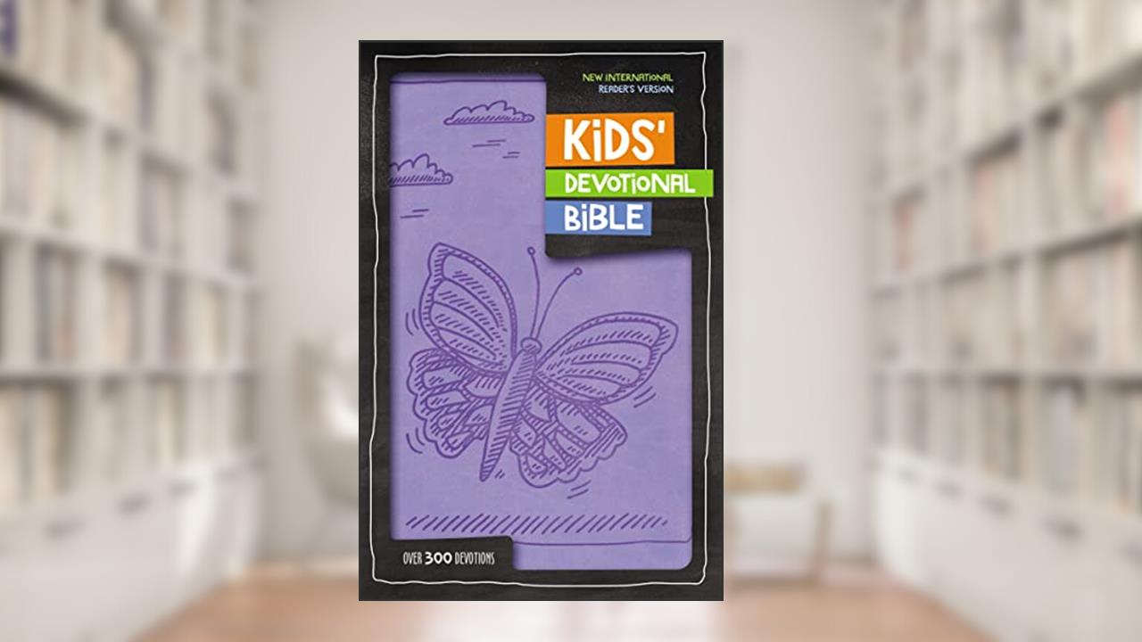 NIrV, Kids' Devotional Bible, Leathersoft, Lavender: Over 300 Devotions, written by Zondervan