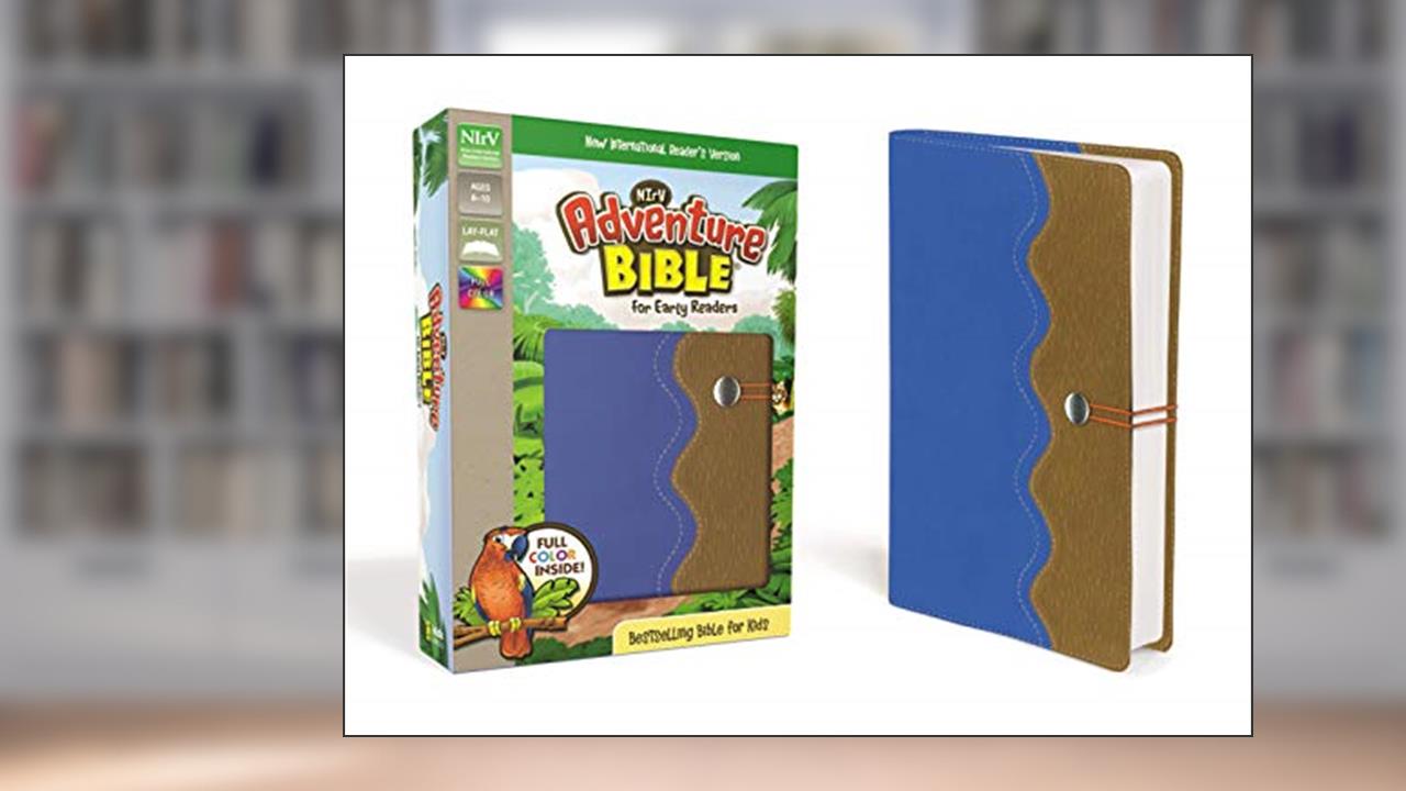 NIrV, Adventure Bible for Early Readers, Leathersoft, Blue/Tan, Full Color, written by Lawrence O. Richards