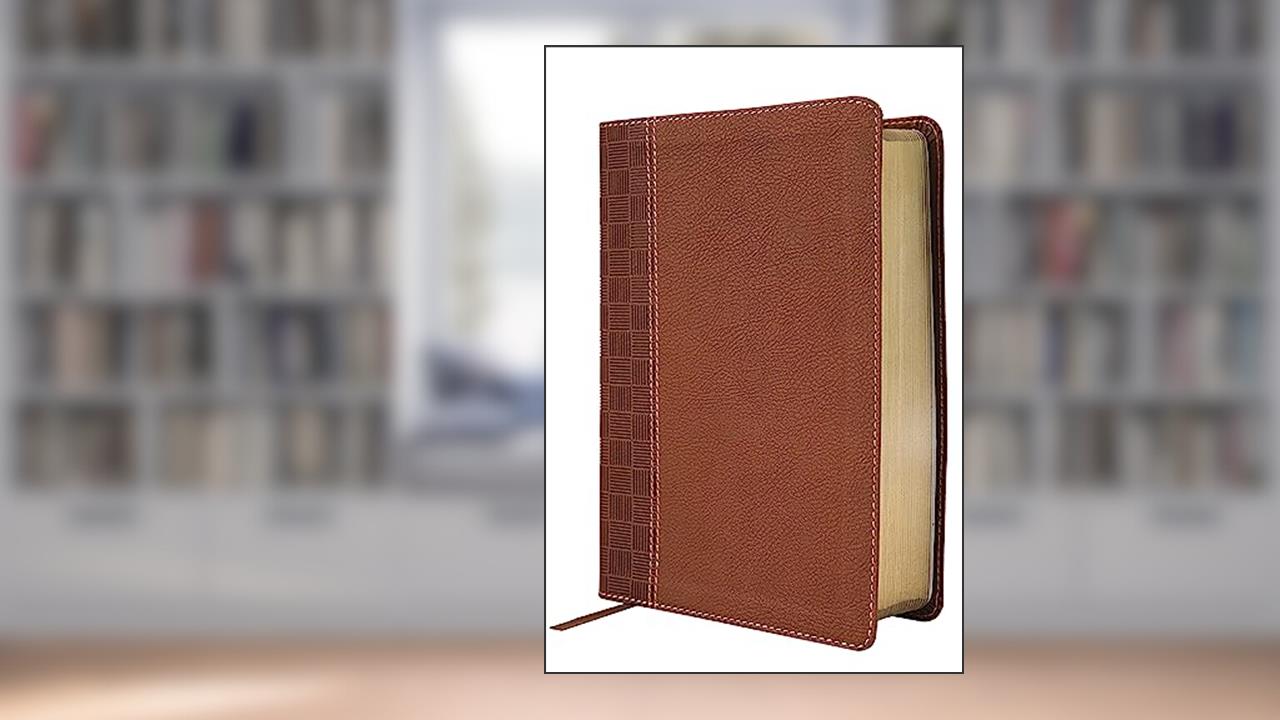 NIrV, Giant Print Compact Bible, Leathersoft, Brown, Comfort Print, written by Zondervan
