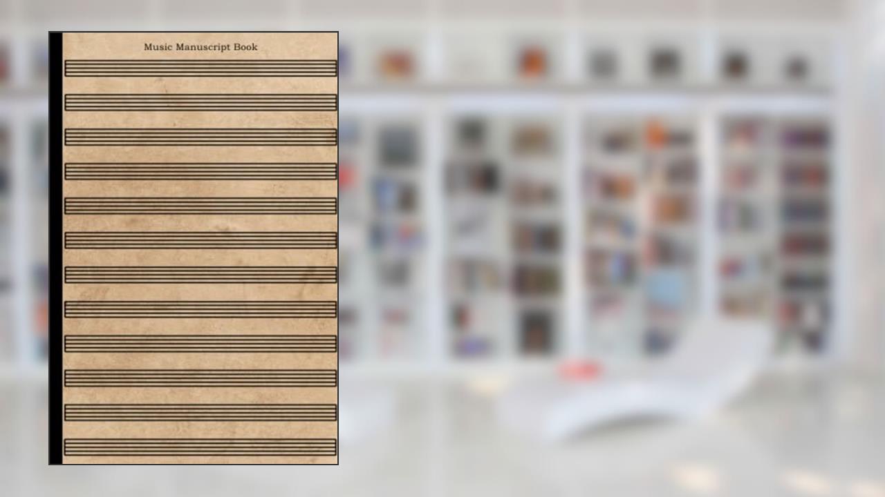 Music Manuscript Book A5: Music Notebook - Wide Staff for composers and songwriters with a Simple Brown Cover | 12 Staves Per page -110 pages, written by song paper joe