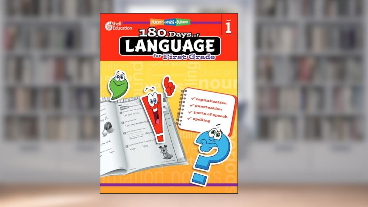 Shell Education 180 Days of Language for First Grade (180 Days of Practice), written by Shell Education