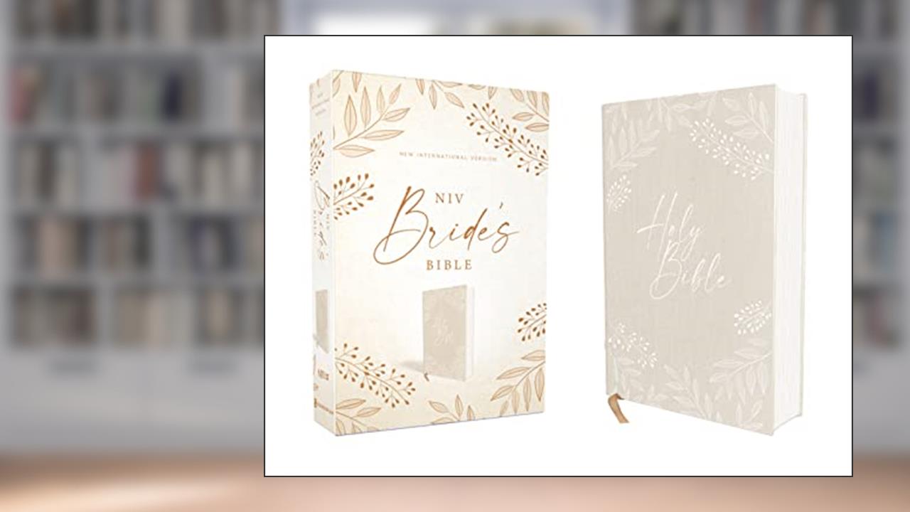 NIV, Bride's Bible, Cloth over Board, Cream, Red Letter, Comfort Print, written by Zondervan