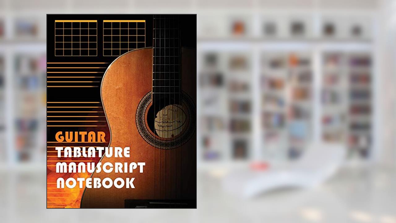 Guitar Tablature Manuscript Notebook: WIDE GUITAR TAB LINE SPACING Blank Music Sheet Paper With Chord Diagrams, written by Creanoso LLC