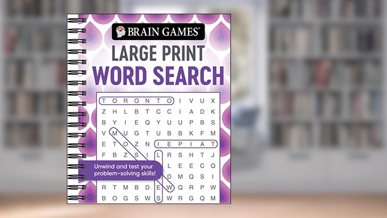Brain Games - Large Print Word Search (Swirls), written by Publications International Ltd.; Brain Games