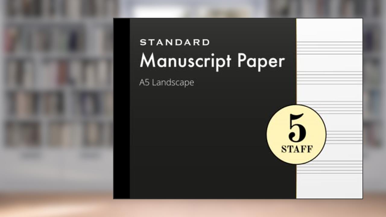 Music Manuscript Paper A5 Landscape: Black Cover | Notebook | Journal | Composition Book, written by Salomon Zauber