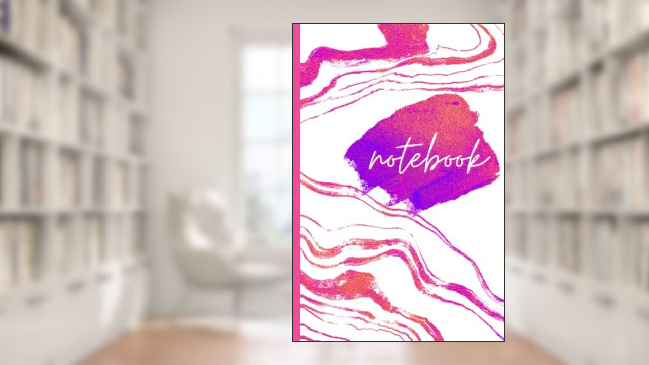 Aesthetic Pink-Purple Painted Notebook | 6" x 9": Notebook for Stationary, Journaling, Memos, and Lists, written by Jean Alsid