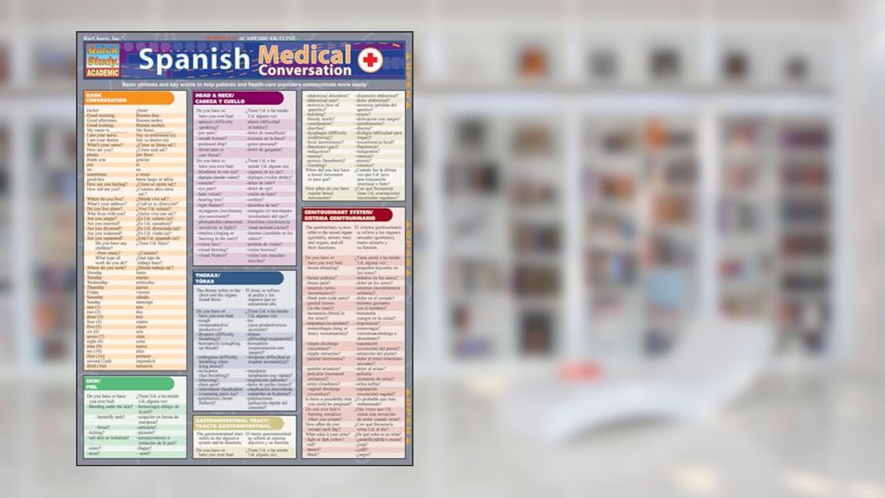 Spanish Medical Conversation: QuickStudy Laminated Reference Guide, written by Joseph Rosado