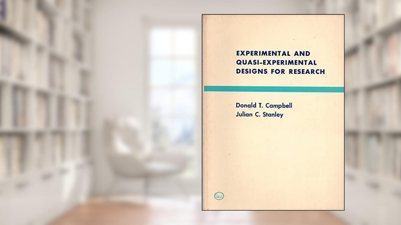 Experimental and Quasi-Experimental Designs for Research, written by Donald T. Campbell; Julian Stanley