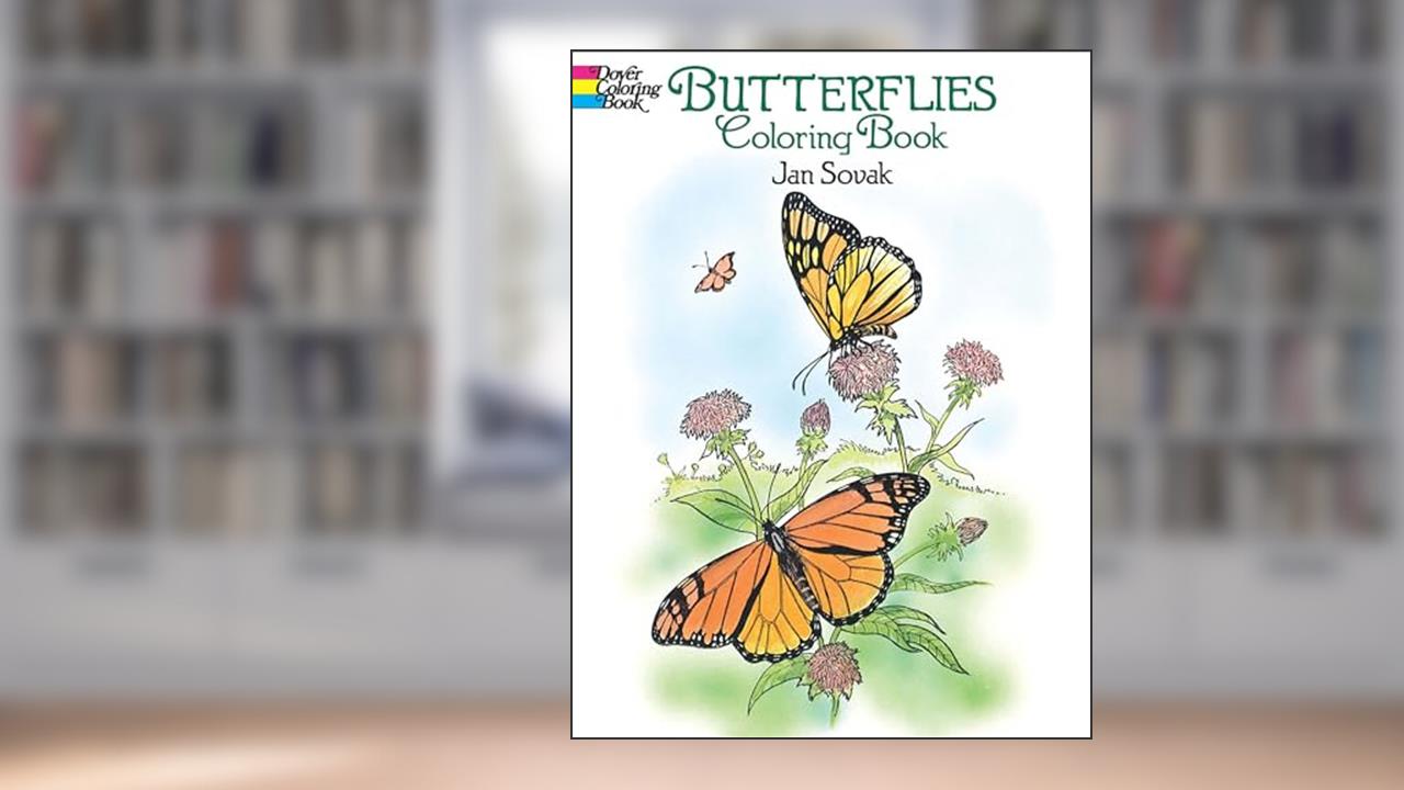 Butterflies Coloring Book (Dover Butterfly Coloring Books), written by Jan Sovak