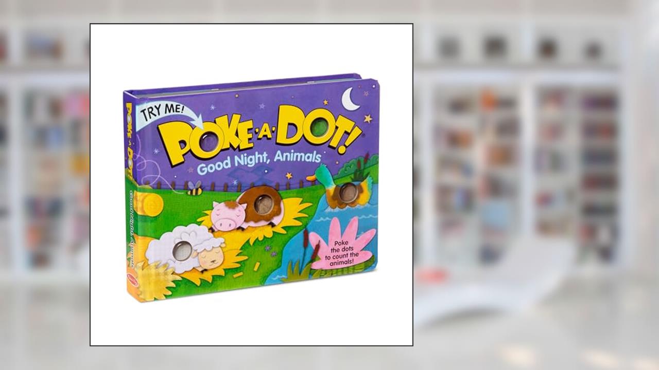 Melissa & Doug Children's Book - Poke-a-Dot: Goodnight, Animals (Board Book with Buttons to Pop) - FSC Certified, written by iKids