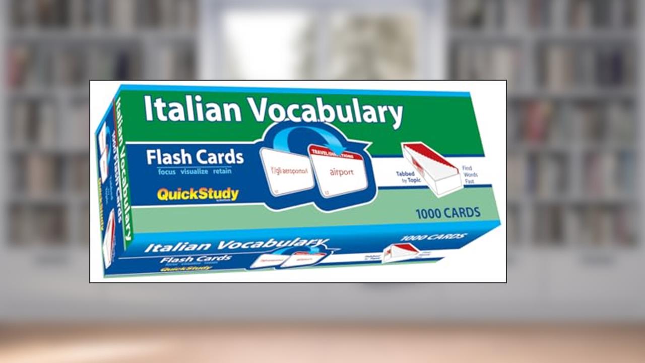 Italian Vocabulary Flash Cards (1000 cards): a QuickStudy Reference Tool, written by Joseph Levi