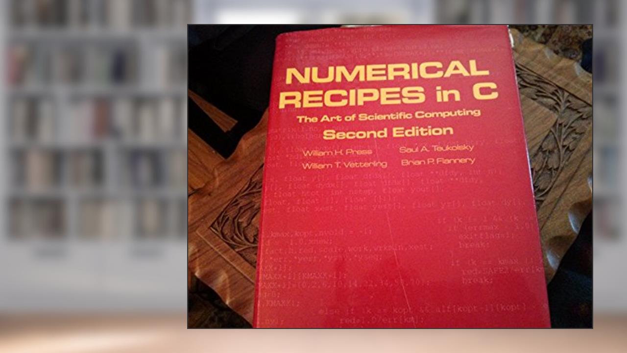 Numerical Recipes in C: The Art of Scientific Computing, Second Edition, written by William H. Press; Brian P. Flannery; Saul A. Teukolsky; William T. Vetterling