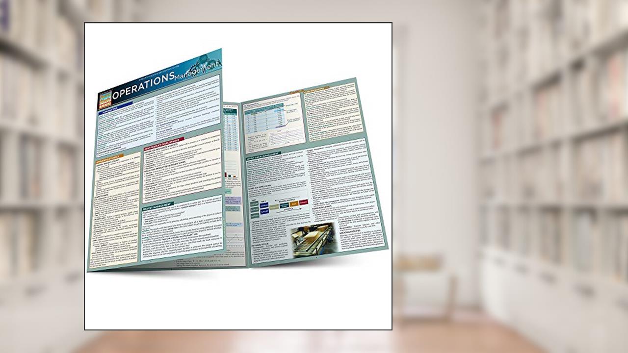 Operations Management QuickStudy Laminated Reference Guide (QuickStudy Business), written by Ravi Behara Ph.D.