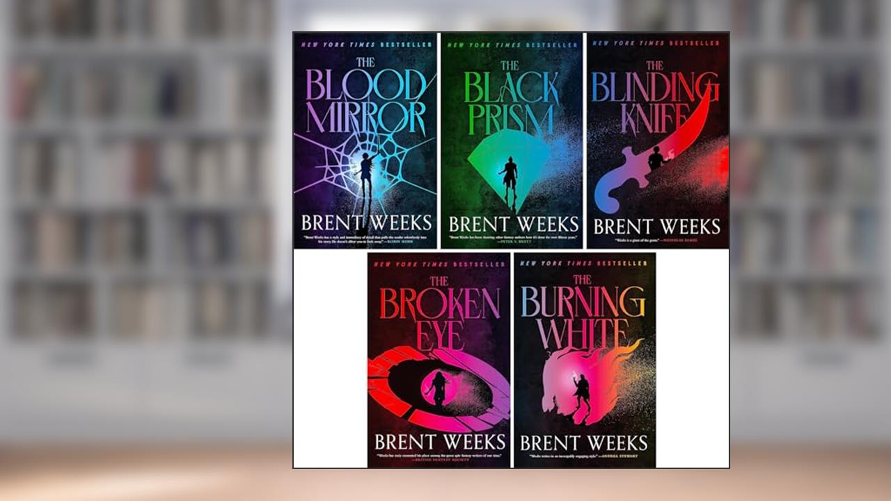 Brent Weeks 5 Books Collection Set (The Black Prism, The Blinding Knife, The Broken Eye, The Blood Mirror, The Burning White), written by Brent Weeks
