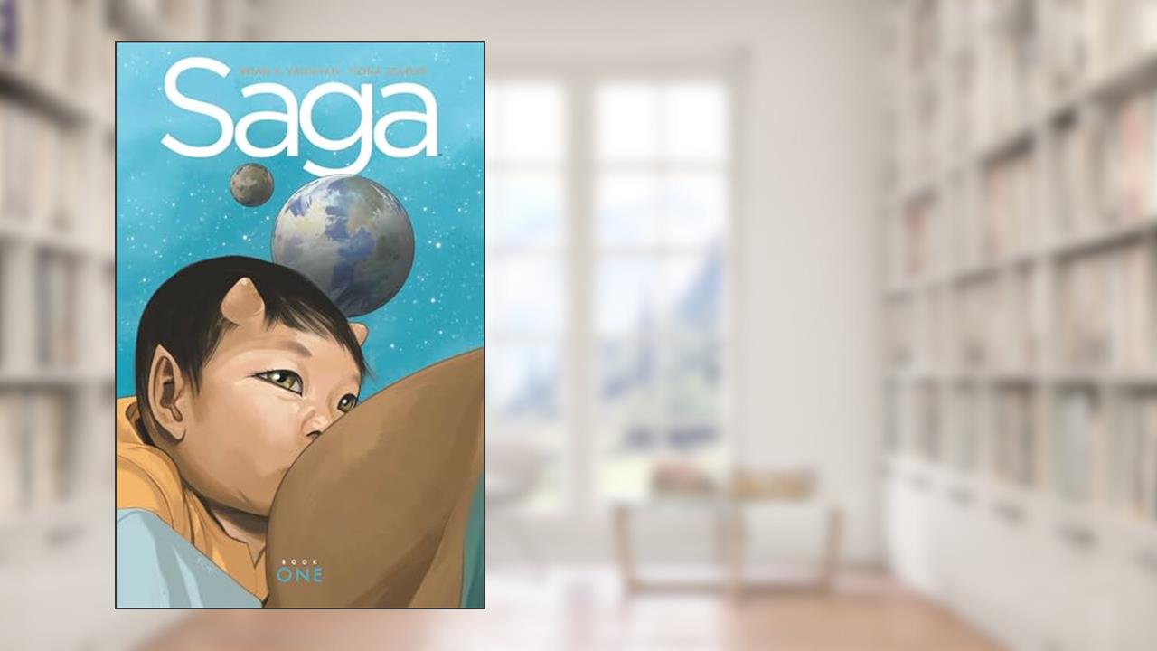 Saga Book One, written by Brian K Vaughan