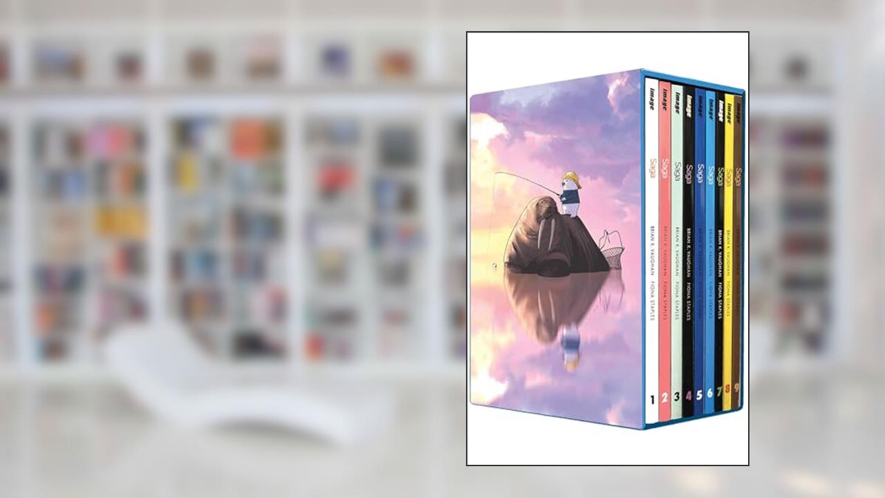 Saga Box Set: Volumes 1-9, written by Brian K Vaughan