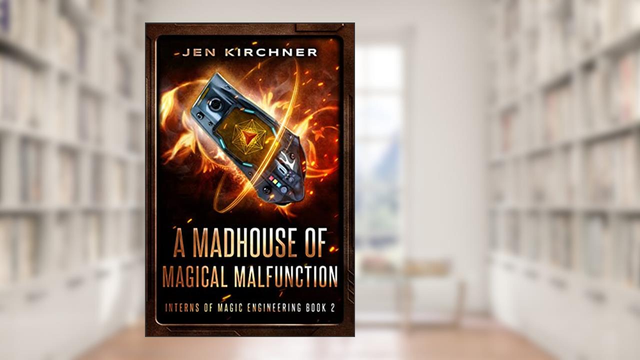 A Madhouse of Magical Malfunction: A Comedic Fantasy Thriller (Interns of Magic Engineering Book 2), written by Jen Kirchner