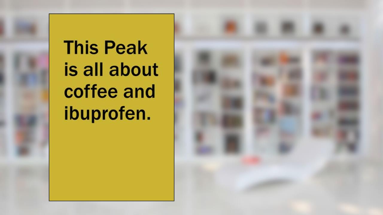 This Peak is All About Coffee and Ibuprofen.: Lined Notebook for Warehouse Shift Worker with Holiday Inside Joke, written by Striped Tail Press