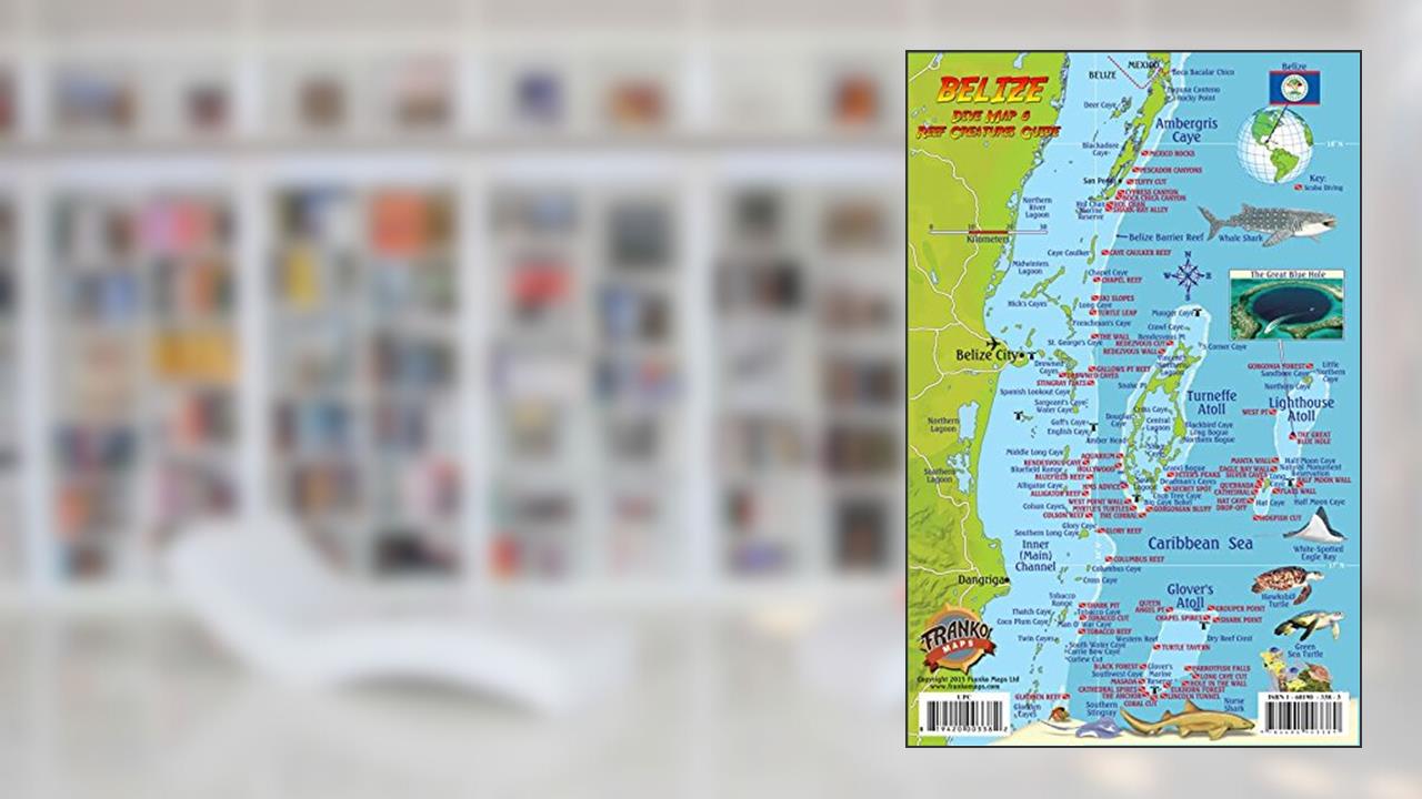 Belize Dive Map & Reef Creatures Waterproof Fish Card, written by Franko Maps Ltd.