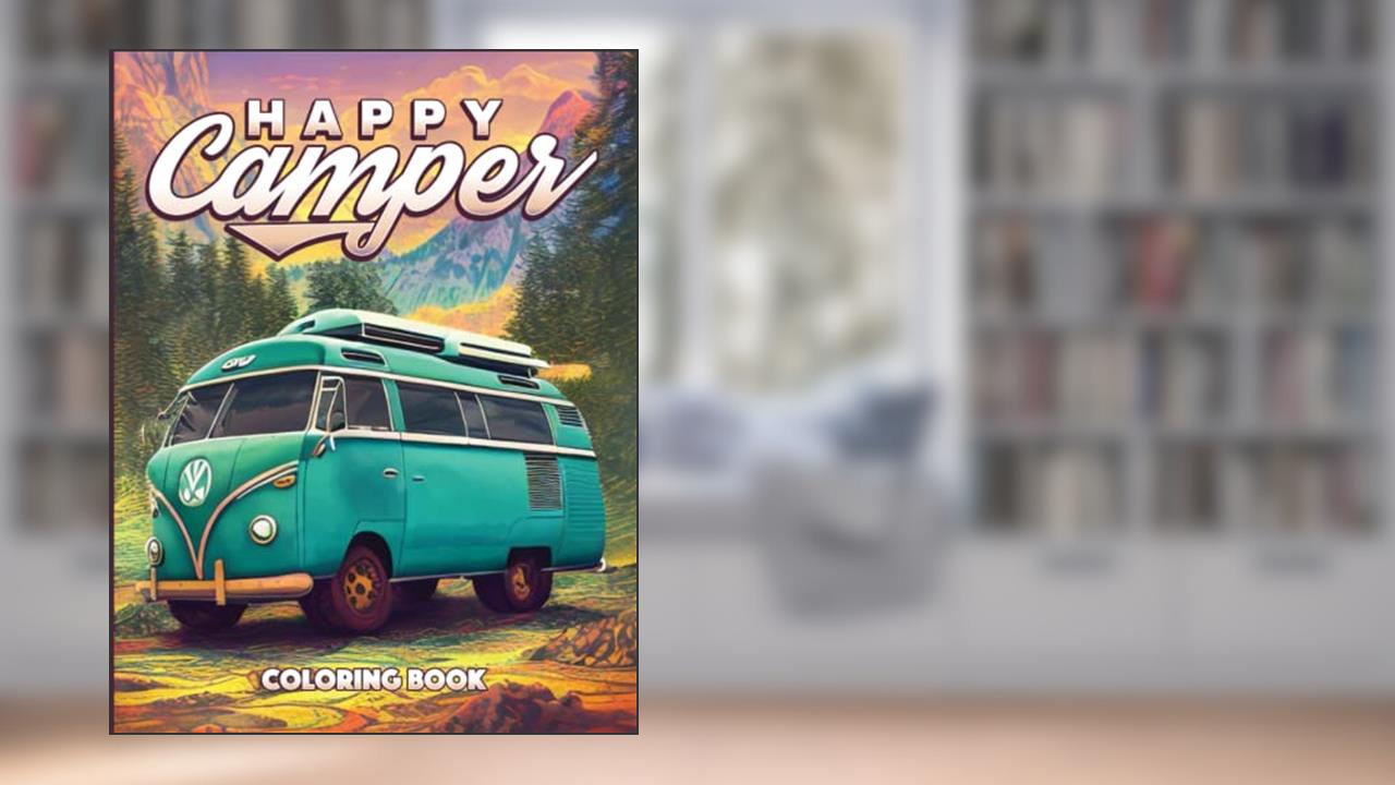 Camper Coloring Book for Adults: Happy Camper Coloring Book for Adults - Camper Van Coloring Book, written by Hillside Press