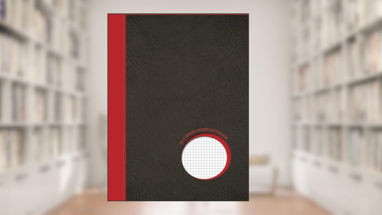 5x5 Graph Paper Notebook, Black & Red: 5 Squares Per Inch Grid Ruled for Drafting, Outlining Notes, written by iNham Happy Design