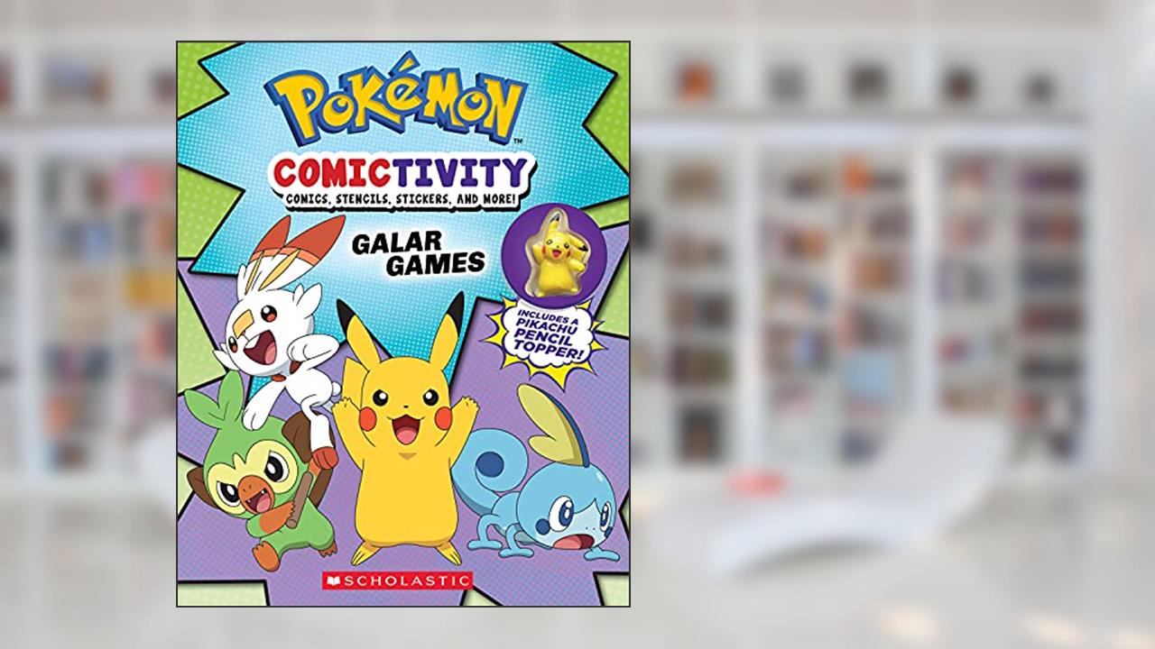 Pokémon Comictivity: Activity book with comics, stencils, stickers, and more! Galar Games, written by Scholastic