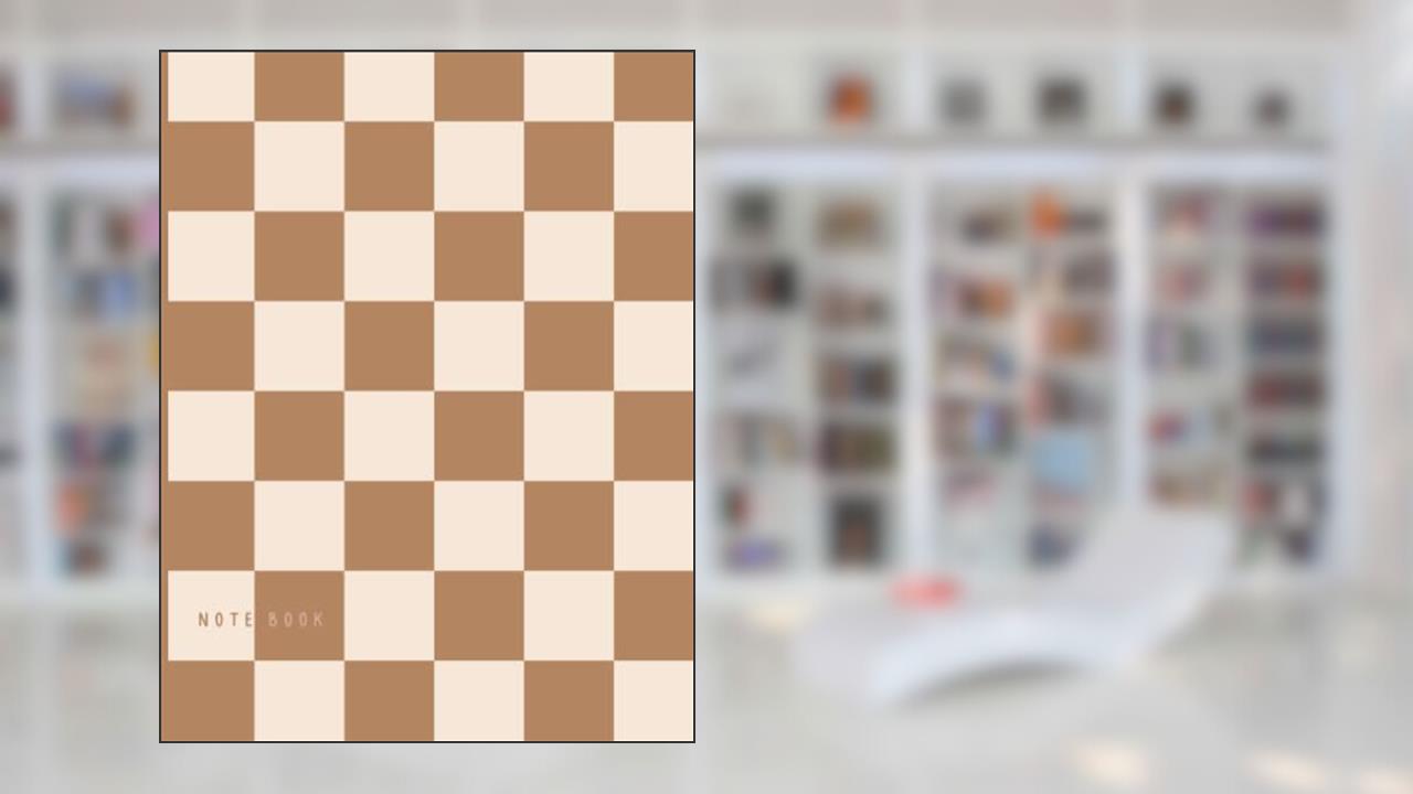 Checkered Notebook: Aesthetic Notebook Checkerboard, Blank Lined Paperback Notebook Journal, Brown Checkered Pattern Retro, written by Inspired Life Creative