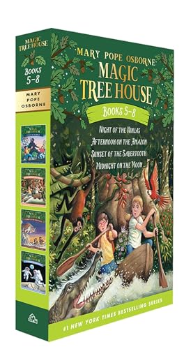 Read Magic Tree House Boxed Set, Books 5-8: Night of the Ninjas, Afternoon on the Amazon, Sunset of the Sabertooth, and Midnight on the Moon, written by Mary Pope Osborne Read Magic Tree House Boxed Set, Books 5-8: Night of the Ninjas, Afternoon on the Amazon, Sunset of the Sabertooth, and Midnight on the Moon, written by Mary Pope Osborne