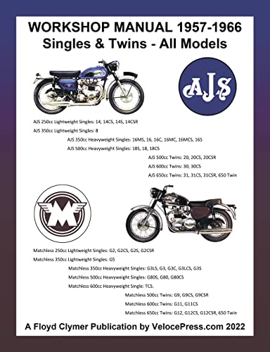 Read Ajs & Matchless 1957-1966 Workshop Manual All Models - Singles & Twins, written by Floyd Clymer
