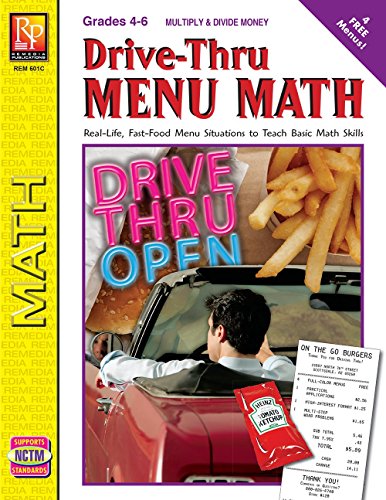 Read Drive-Thru Menu Math: Multiply & Divide Money | Reproducible Activity Book, written by Marcella Hines; Sue LaRoy Read Drive-Thru Menu Math: Multiply & Divide Money | Reproducible Activity Book, written by Marcella Hines; Sue LaRoy