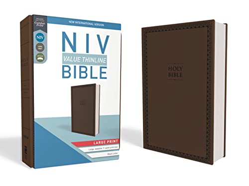 Read NIV, Value Thinline Bible, Large Print, Leathersoft, Brown, Comfort Print, written by Zondervan Read NIV, Value Thinline Bible, Large Print, Leathersoft, Brown, Comfort Print, written by Zondervan