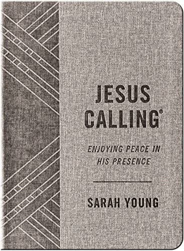Read Jesus Calling, Textured Gray Leathersoft, with Full Scriptures: Enjoying Peace in His Presence (A 365-Day Devotional), written by Sarah Young Read Jesus Calling, Textured Gray Leathersoft, with Full Scriptures: Enjoying Peace in His Presence (A 365-Day Devotional), written by Sarah Young