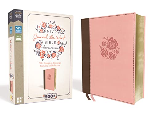 Read NIV, Journal the Word Bible for Women, Leathersoft, Brown/Pink, Red Letter, Comfort Print: 500+ Prompts to Encourage Journaling and Reflection, written by Zondervan