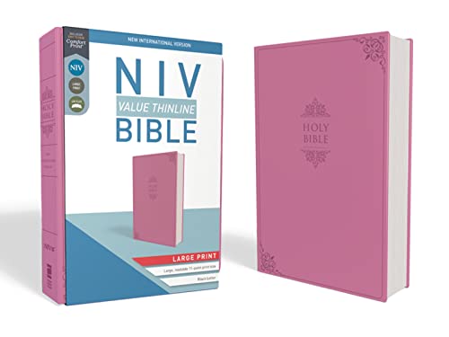 Read NIV, Value Thinline Bible, Large Print, Leathersoft, Pink, Comfort Print, written by Zondervan Read NIV, Value Thinline Bible, Large Print, Leathersoft, Pink, Comfort Print, written by Zondervan