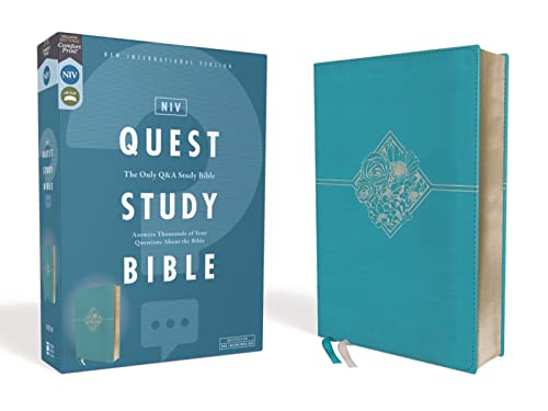 Read NIV, Quest Study Bible, Leathersoft, Teal, Comfort Print: The Only Q and A Study Bible, written by Zondervan