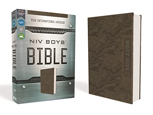 Read NIV, Boys' Bible, Leathersoft, Brown Camo, Comfort Print, written by Zondervan
