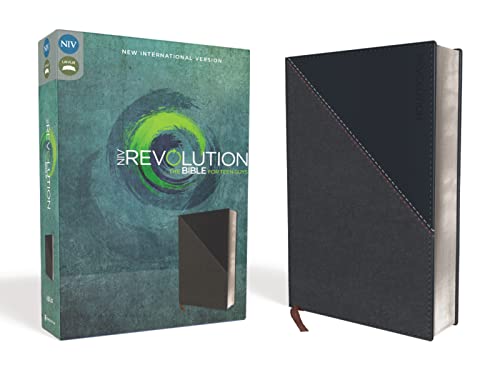 Read NIV, Revolution Bible, Leathersoft, Gray/Navy: The Bible for Teen Guys, written by Zondervan