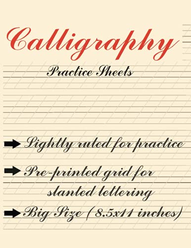 Read Calligraphy Practice Paper Noebook: Hand Lettering Practice Pad | Copperplate | Modern Calligraphy | 55 degee Slant Angle Ruled | Big 8.5x11 inches, written by Alok kumar