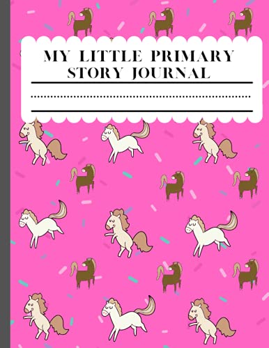 Read Primary Story Journal: Horses for K-2 Creative Draw and Write, Composition with Dotted Middle Line Journal - Sketch, Draw, Notebook for Kids, written by Cackling Cat